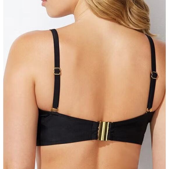 NWT Swimsuits For All | Blue Valentine Ruched Bandeau Bikini Top | Size 20 - Picture 10 of 10